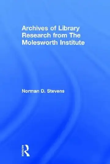 Cover of Archives of Library Research from the Molesworth Institute