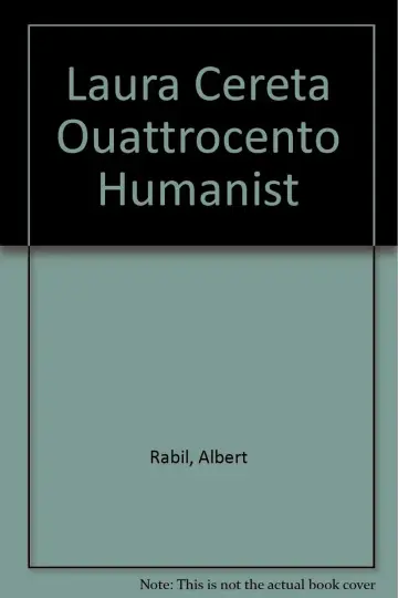 Cover of Laura Cereta Ouattrocento Humanist