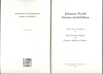 Cover of Summa Insolubilium