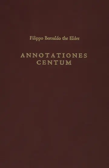Cover of Filippo Beroaldo the Elder, Annotationes Centum
