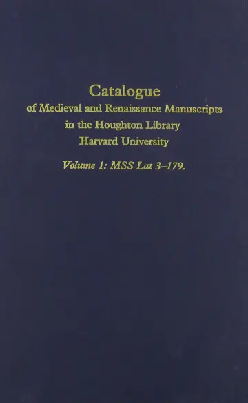 Cover of MSS Lat 3-179 (v. 1)