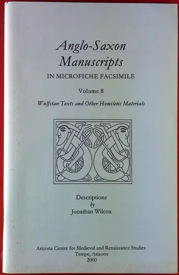 Cover of Wulfstan Texts and Other Homiletic Materials