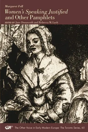 Cover of Women's Speaking Justified and Other Pamphlets