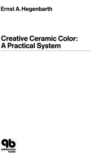 Cover of Creative Ceramic Colour