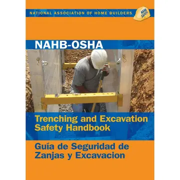 Cover of NAHB-OSHA Trenching and Excavation Safety Handbook, English-Spanish