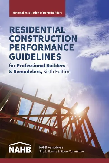 Cover of Residential Construction Performance Guidelines for Professional Builders & Remodelers