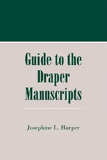 Cover of Guide to the Draper Manuscripts