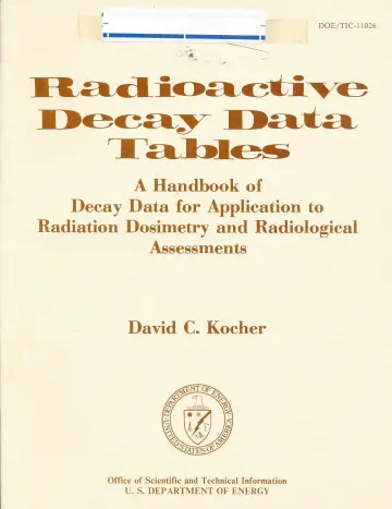 Cover of Radioactive Decay Data Tables