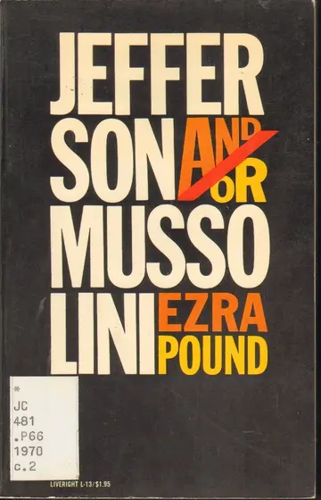 Cover of Jefferson And/Or Mussolini