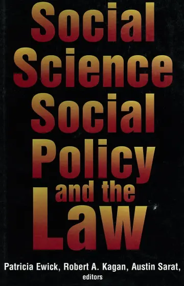 Cover of Social Science, Social Policy and the Law
