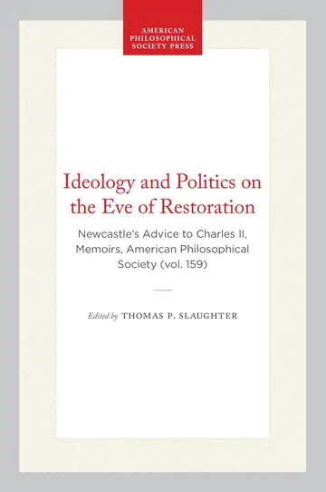 Cover of Ideology and Politics on the Eve of Restoration