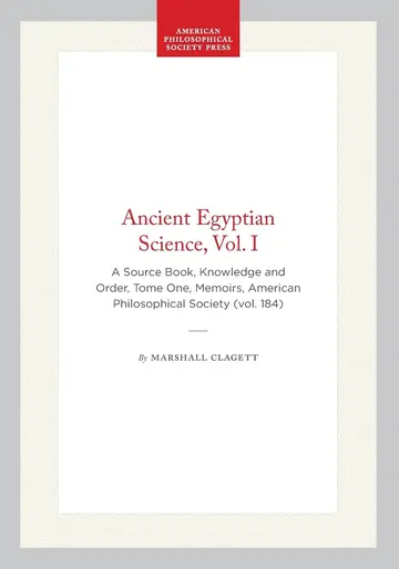 Cover of Ancient Egyptian Science, Vol. I