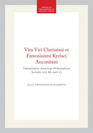 Cover of Vita Viri Clarissimi Et Famosissimi Kyriaci Anconitani (86)