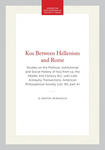 Cover of Kos Between Hellenism and Rome