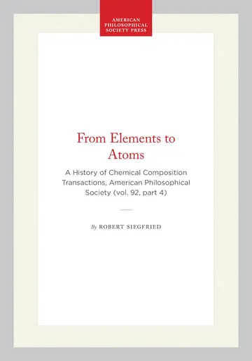 Cover of From Elements to Atoms