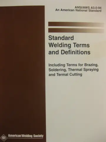 Cover of Standard Welding Terms and Definitions