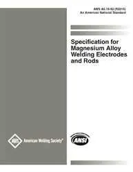 Cover of Specification for Magnesium Alloy Welding Electrodes and Rods