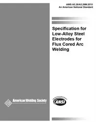 Cover of Specification for Low-Alloy Steel Electrodes for Flux Cored Arc Welding