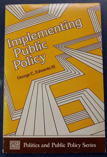 Cover of Implementing public policy