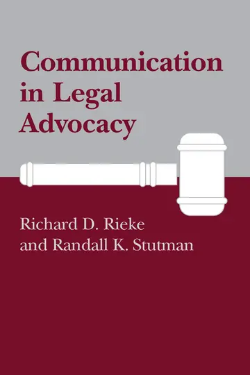 Cover of Communication in Legal Advocacy