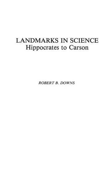 Cover of Landmarks in Science