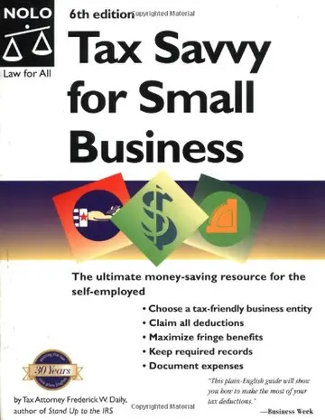 Cover of Tax Savvy for Small Business