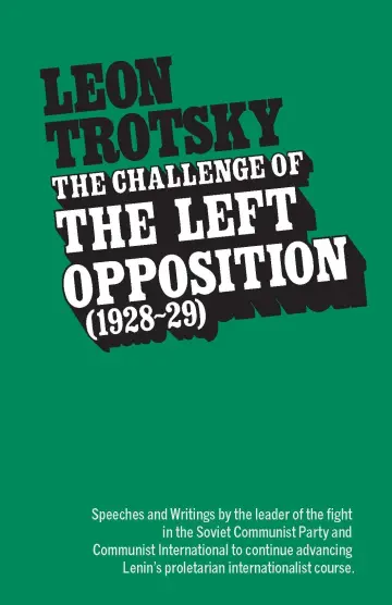 Cover of The Challenge of the Left Opposition, 1928 to 1929
