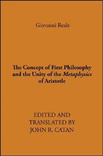 Cover of The Concept of First Philosophy and the Unity of the Metaphysics of Aristotle