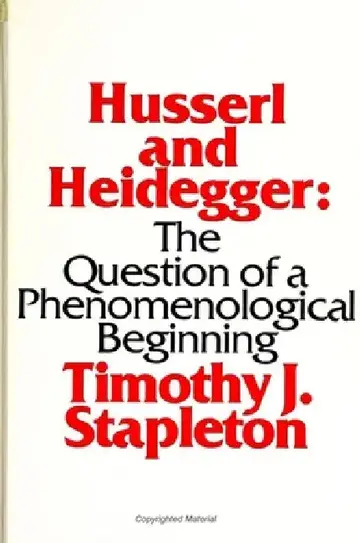 Cover of Husserl and Heidegger