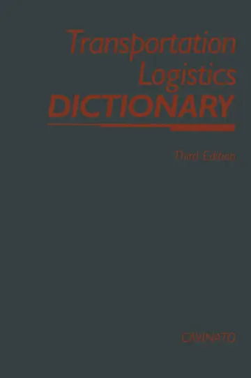 Cover of Transportation-Logistics Dictionary