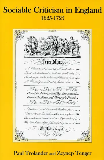 Cover of Sociable Criticism in England, 1625-1725