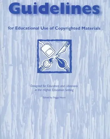Cover of Guidelines for Educational Use of Copyrighted Materials