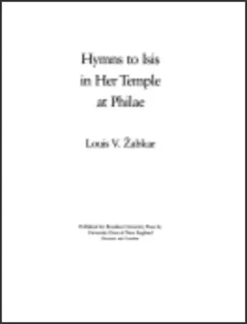 Cover of Hymns to Isis in Her Temple at Philae