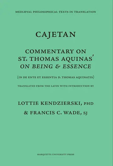 Cover of Commentary on Being and Essence