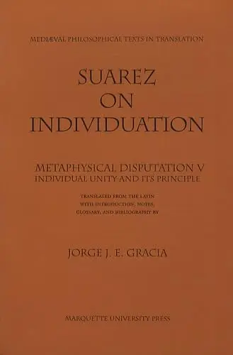 Cover of Suarez on Individuation