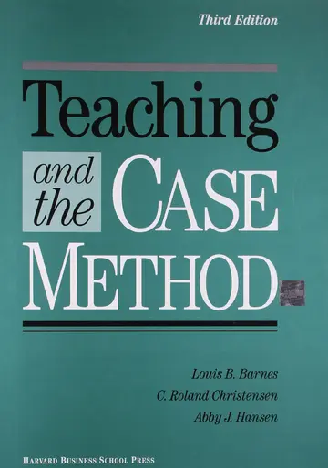 Cover of Teaching and the Case Method