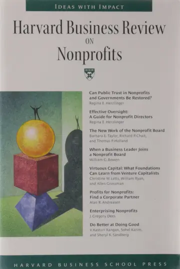 Cover of Harvard Business Review on Nonprofits