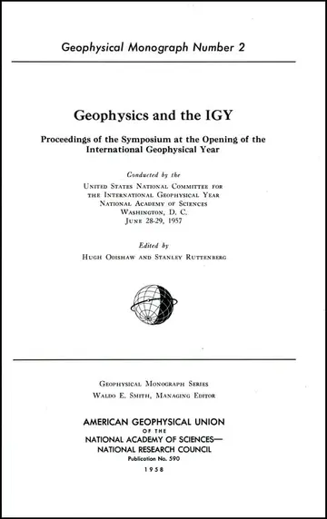 Cover of Geophysics and the IGY
