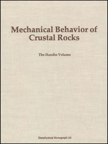 Cover of Mechanical Behavior of Crustal Rocks