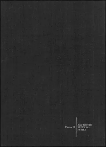 Cover of Antarctic Oceanology I