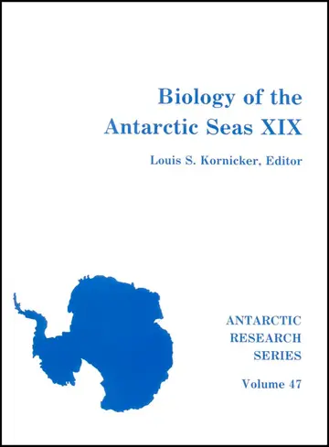 Cover of Biology of the Antarctic Seas XIX
