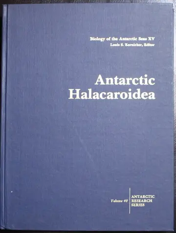 Cover of Antarctic Halacaroidea