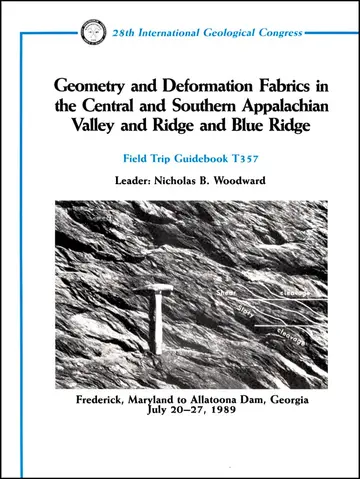 Cover of Geometry and Deformation Fabrics in the Central and Southern Appalachian Valley and Ridge and Blue Ridge