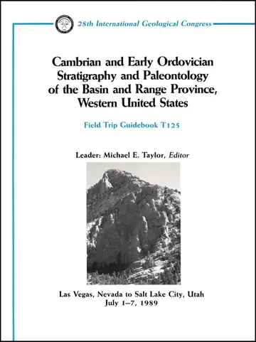 Cover of Cambrian and Early Ordovician Stratigraphy and Paleontology of the Basin and Range Province, Western United States