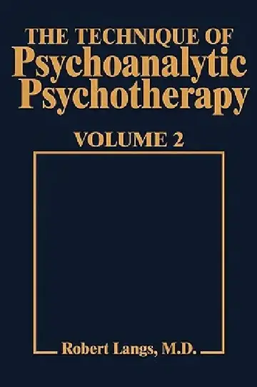 Cover of Technique of Psychoanalytic Psychotherapy Vol. II