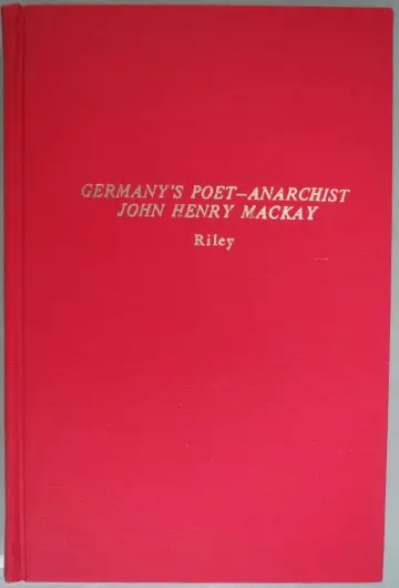Cover of Germany's poet-anarchist