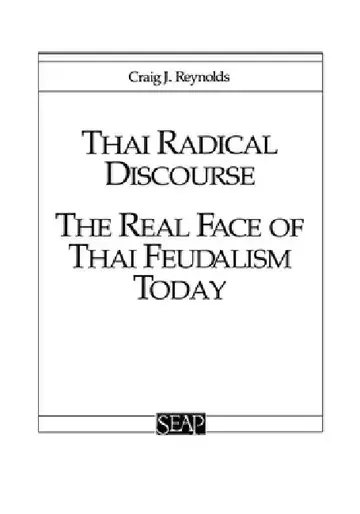 Cover of Thai Radical Discourse