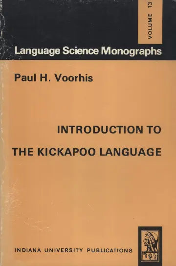 Cover of Introduction to the Kickapoo language