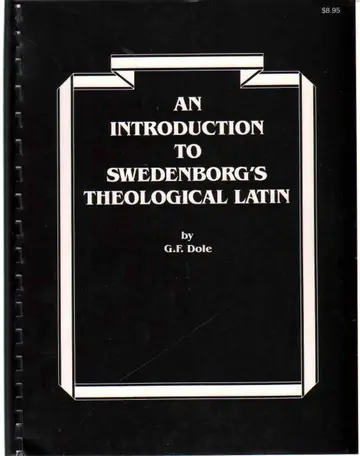 Cover of An Introduction to Swedenborg's Theological Latin