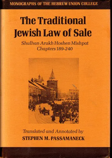 Cover of The Traditional Jewish Law of Sale